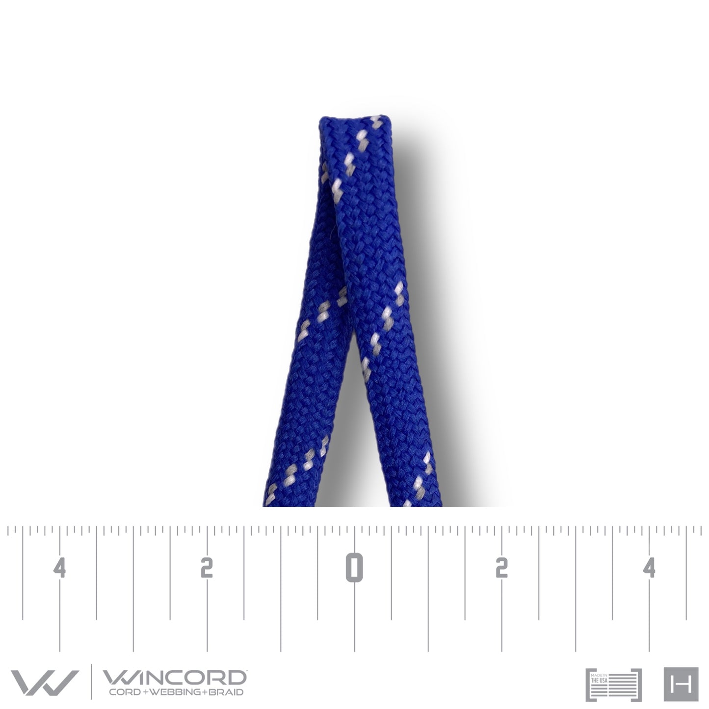 FLAT TUBULAR BRAID | #1075 | ELECTRIC BLUE/WHITE/ULTRA GREY