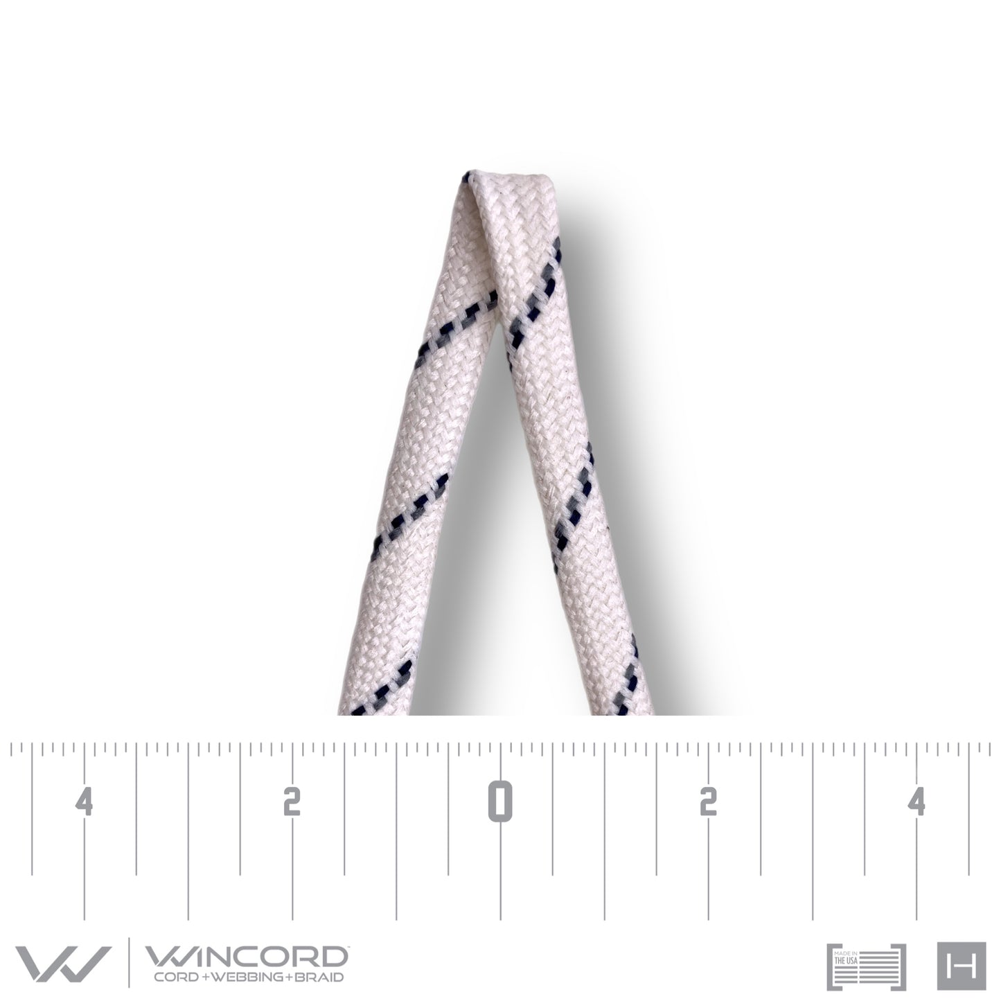 FLAT TUBULAR BRAID | #1075 | WHITE/NAVY/SKY GREY