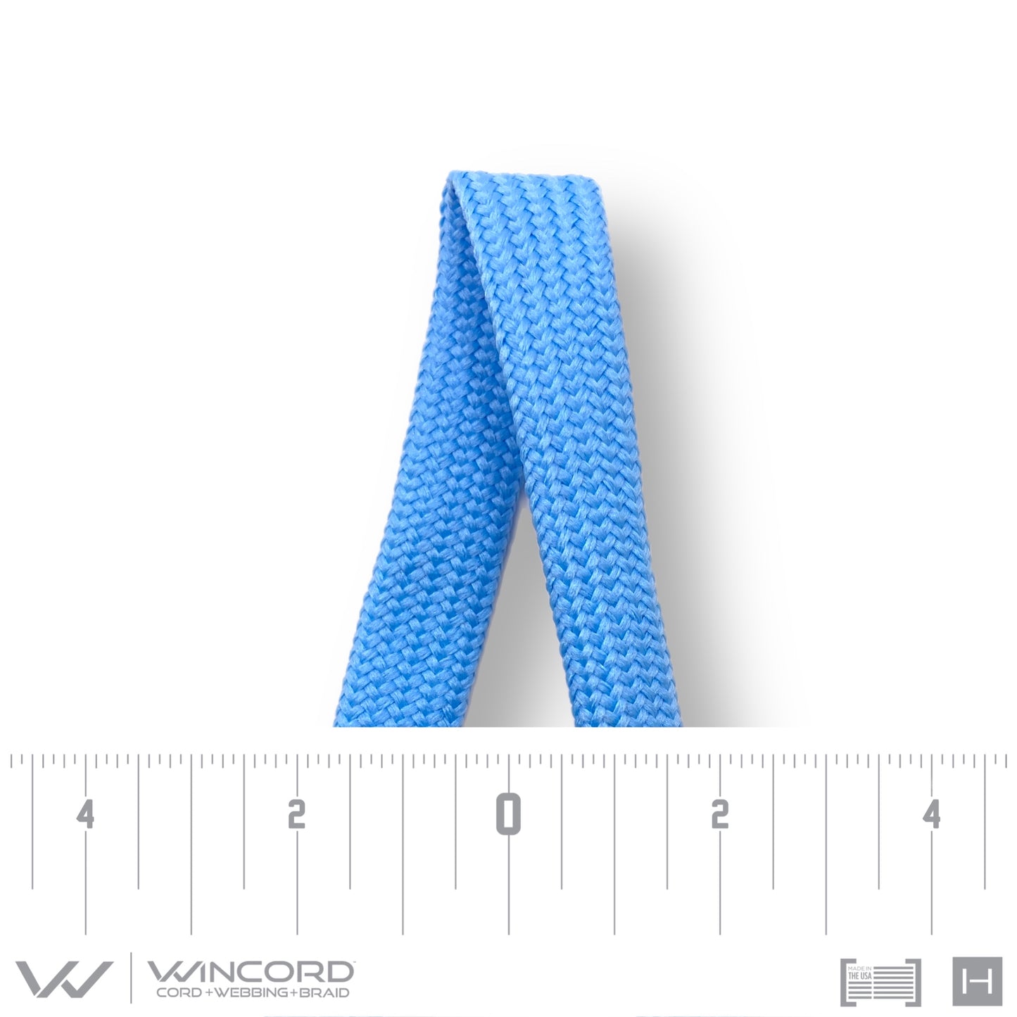 FLAT TUBULAR BRAID | #1077 | CAROLINA BLUE