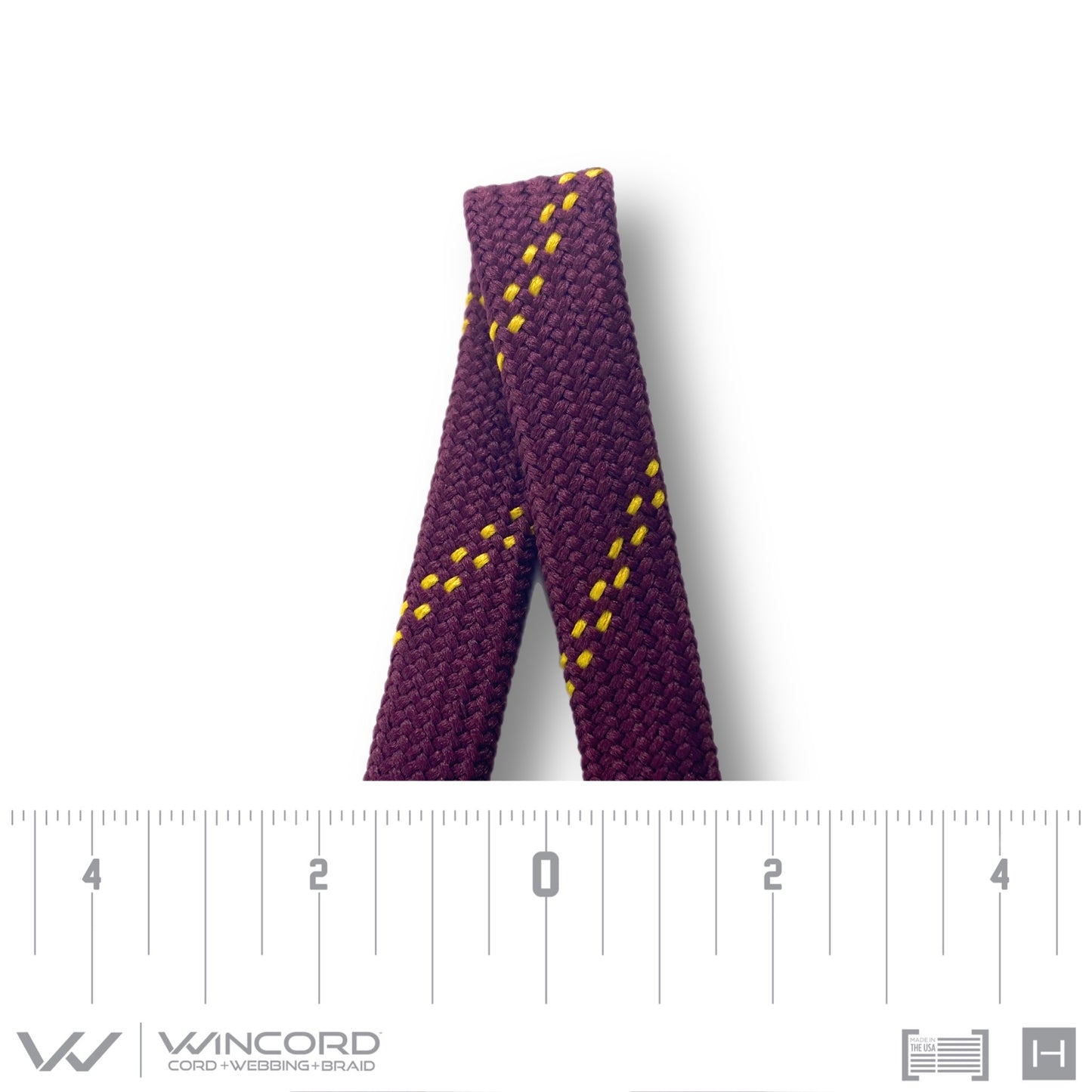 FLAT TUBULAR BRAID | #1077 | PLUM/2 GOLD