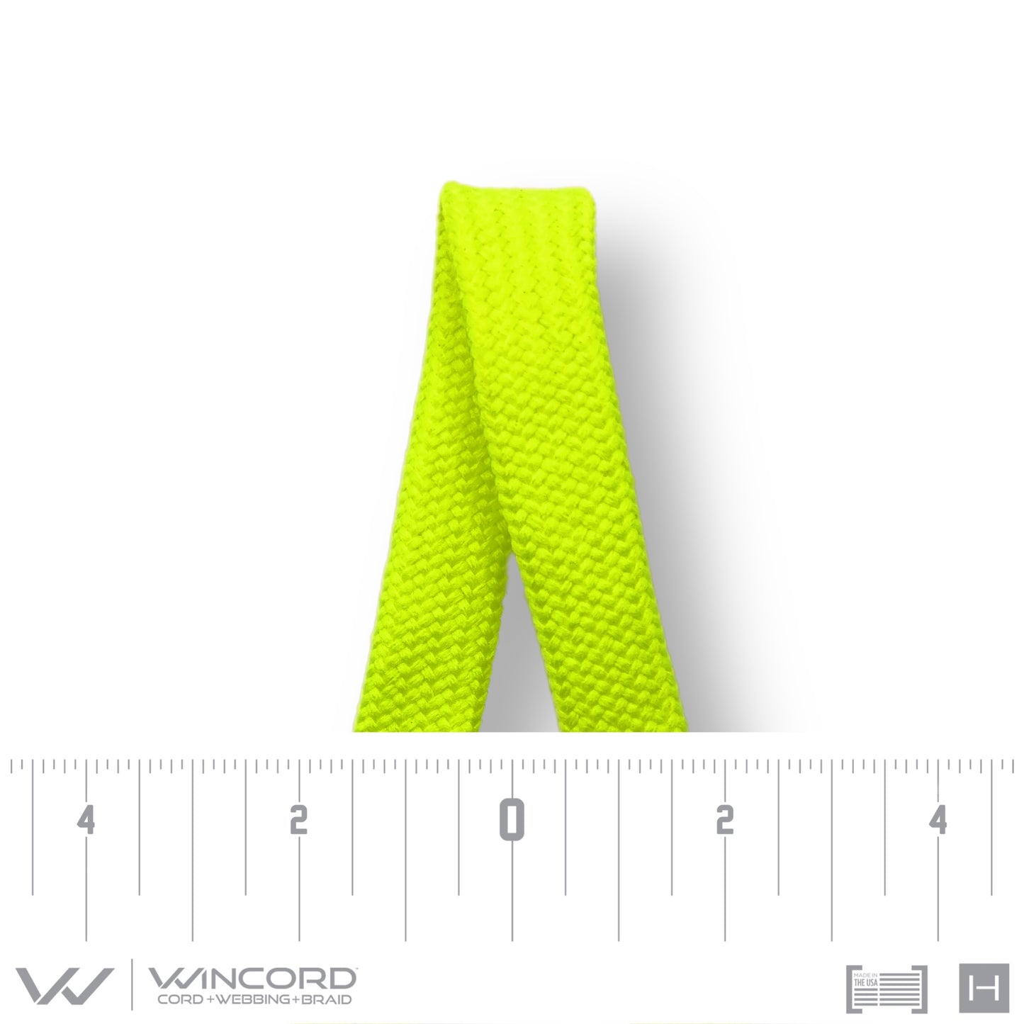 FLAT TUBULAR BRAID | #1077 | NEON YELLOW