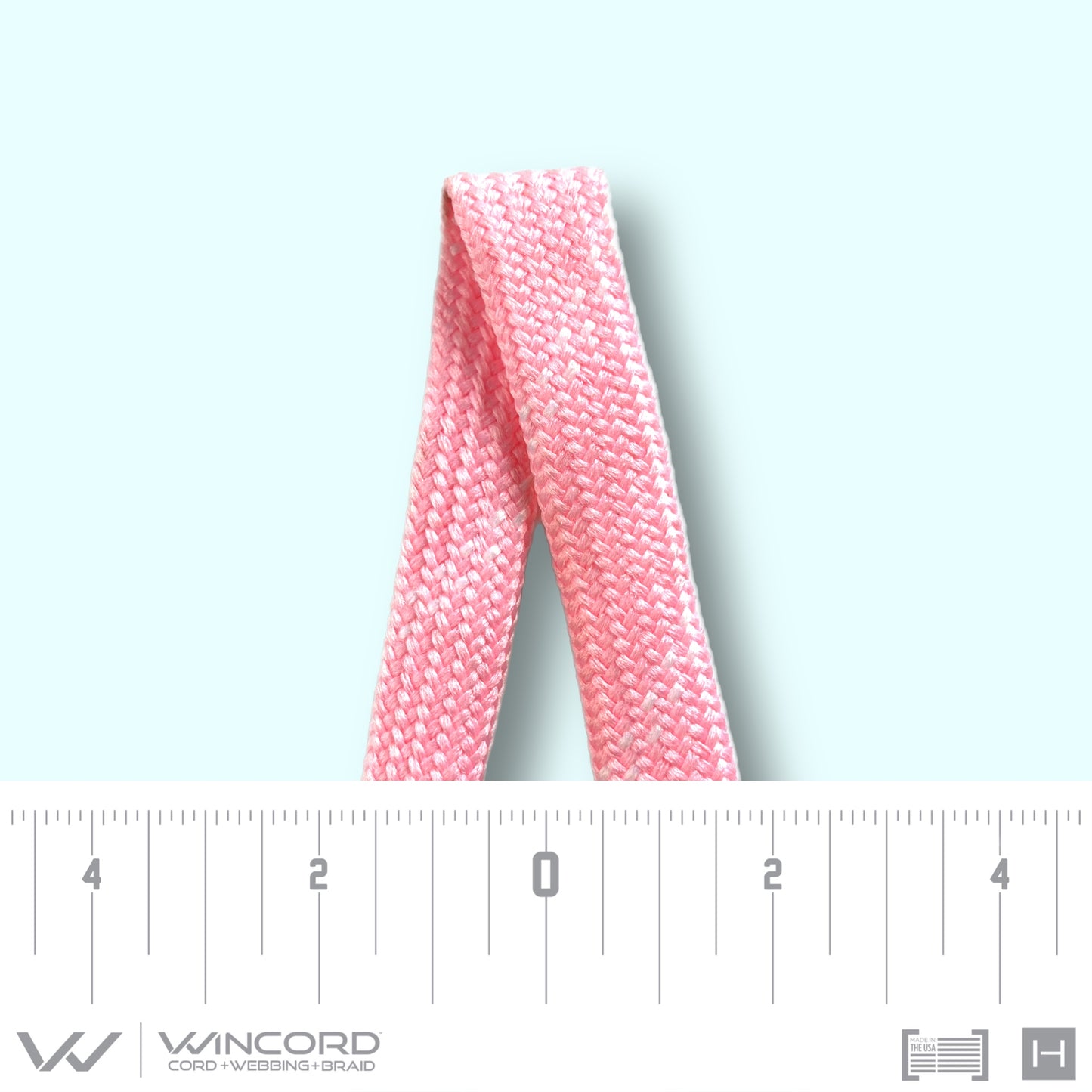 FLAT TUBULAR BRAID | #1077 | PRESLEY PINK/2 WHITE