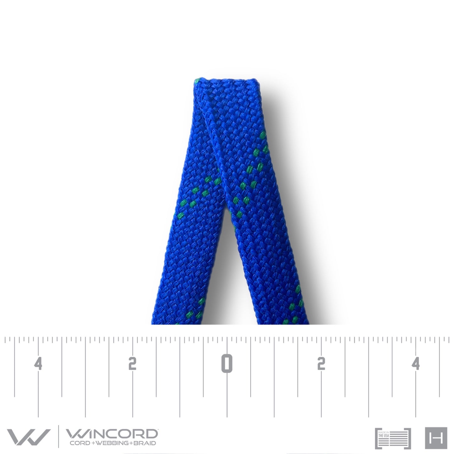 FLAT TUBULAR BRAID | #1077 | ROYAL BLUE/2 KELLY GREEN
