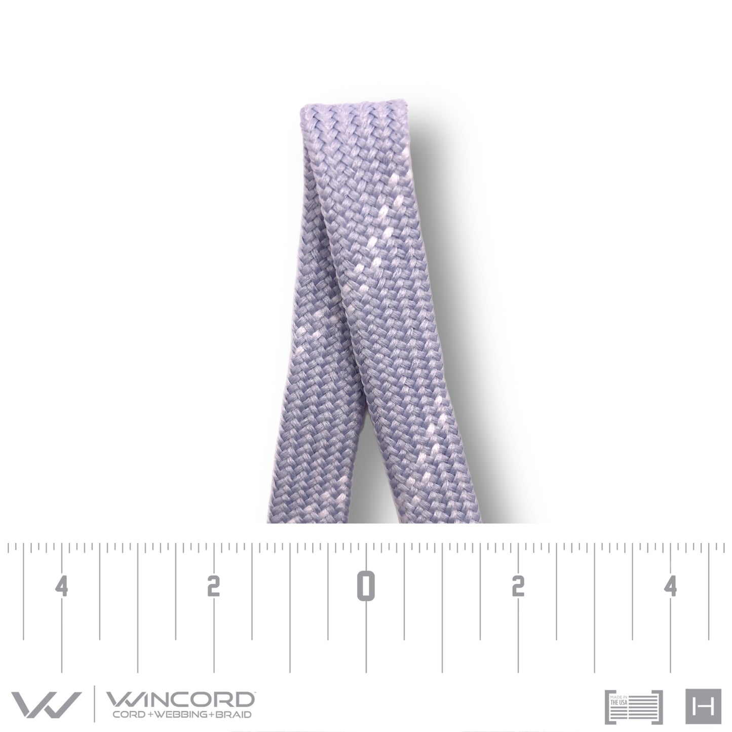 FLAT TUBULAR BRAID | #1077 | SILVER/2 WHITE
