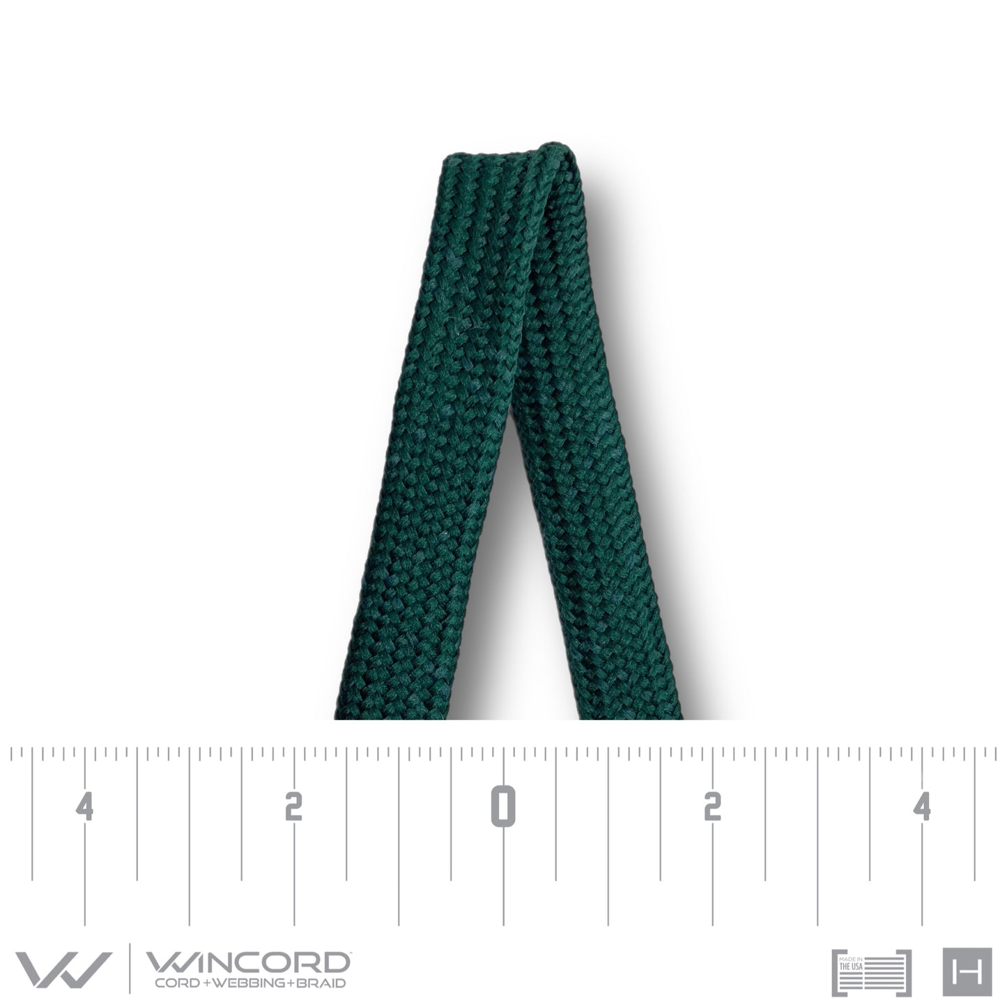 FLAT TUBULAR BRAID | #5653 | HUNTER GREEN