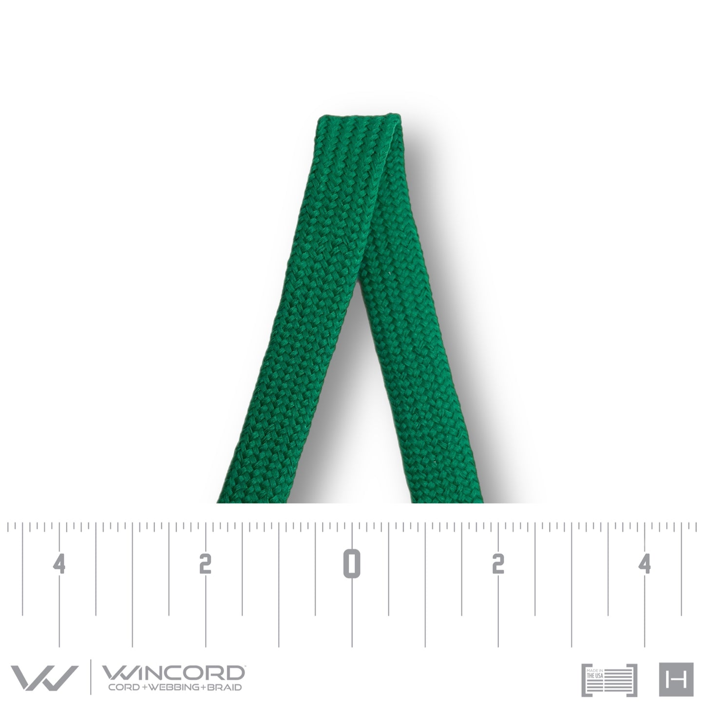 FLAT TUBULAR BRAID | #5653 | KELLY GREEN