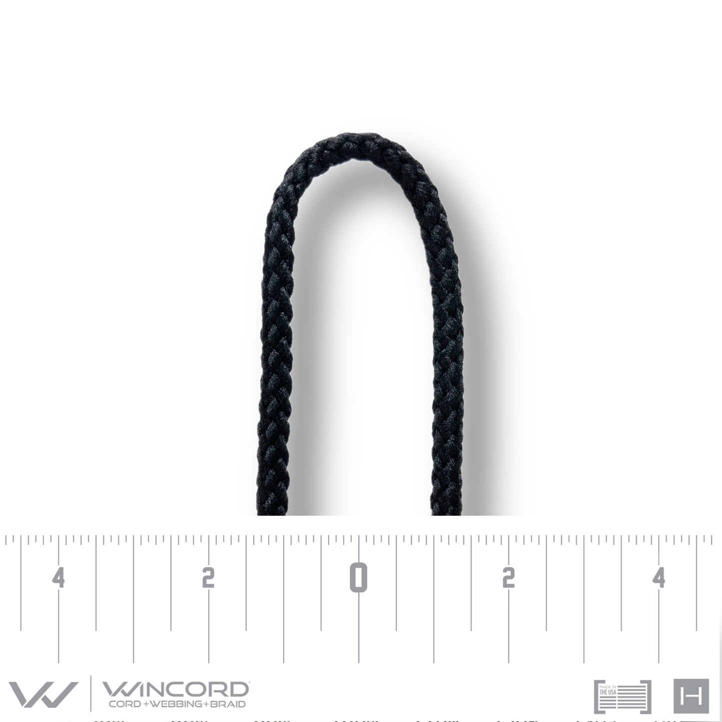 BASKETWEAVE ROUND BRAID | #596 | BLACK