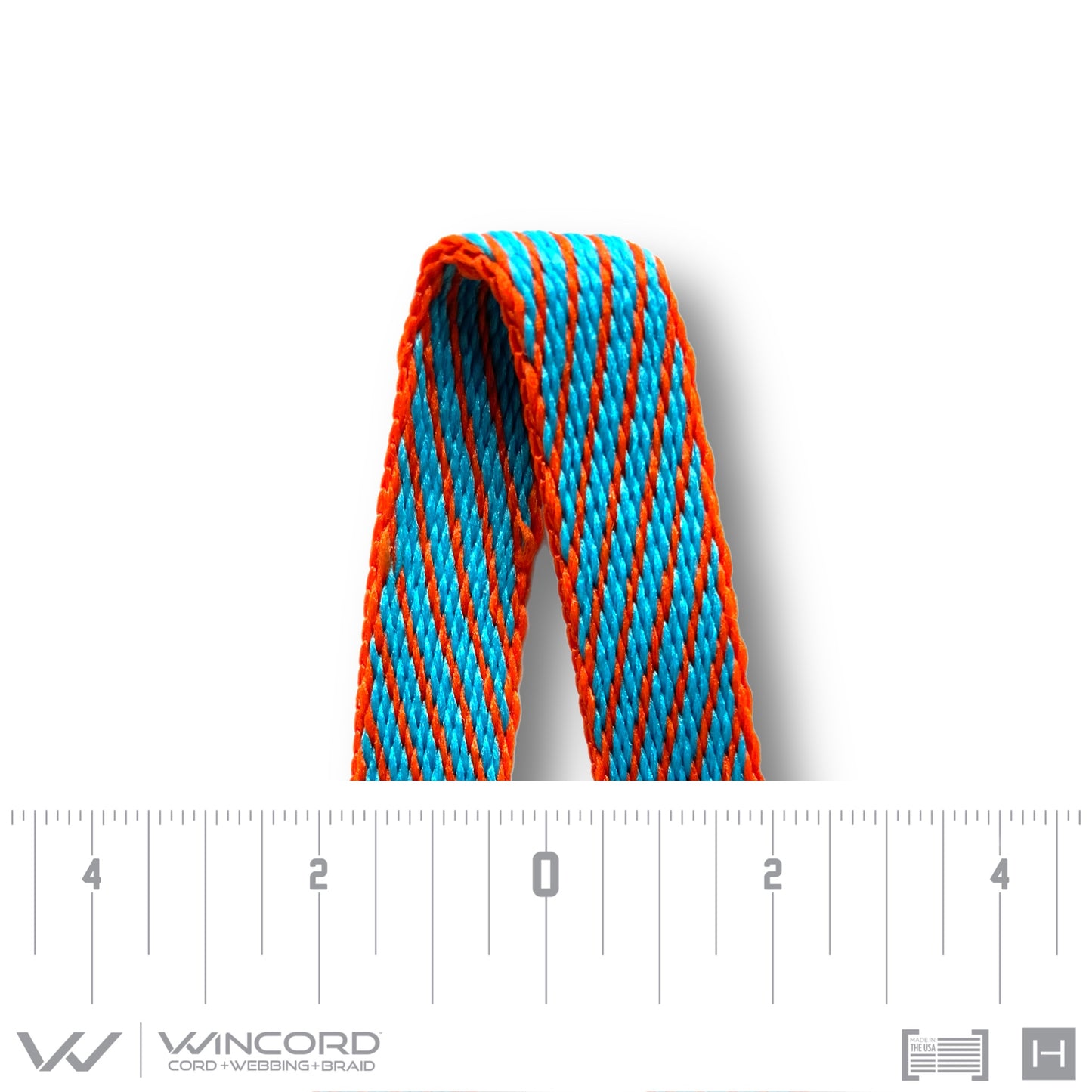 FLAT WEAVE | #US001 | TURQUOISE/OLIVIER ORANGE STRIPES - OLIVIER ORANGE PIPING