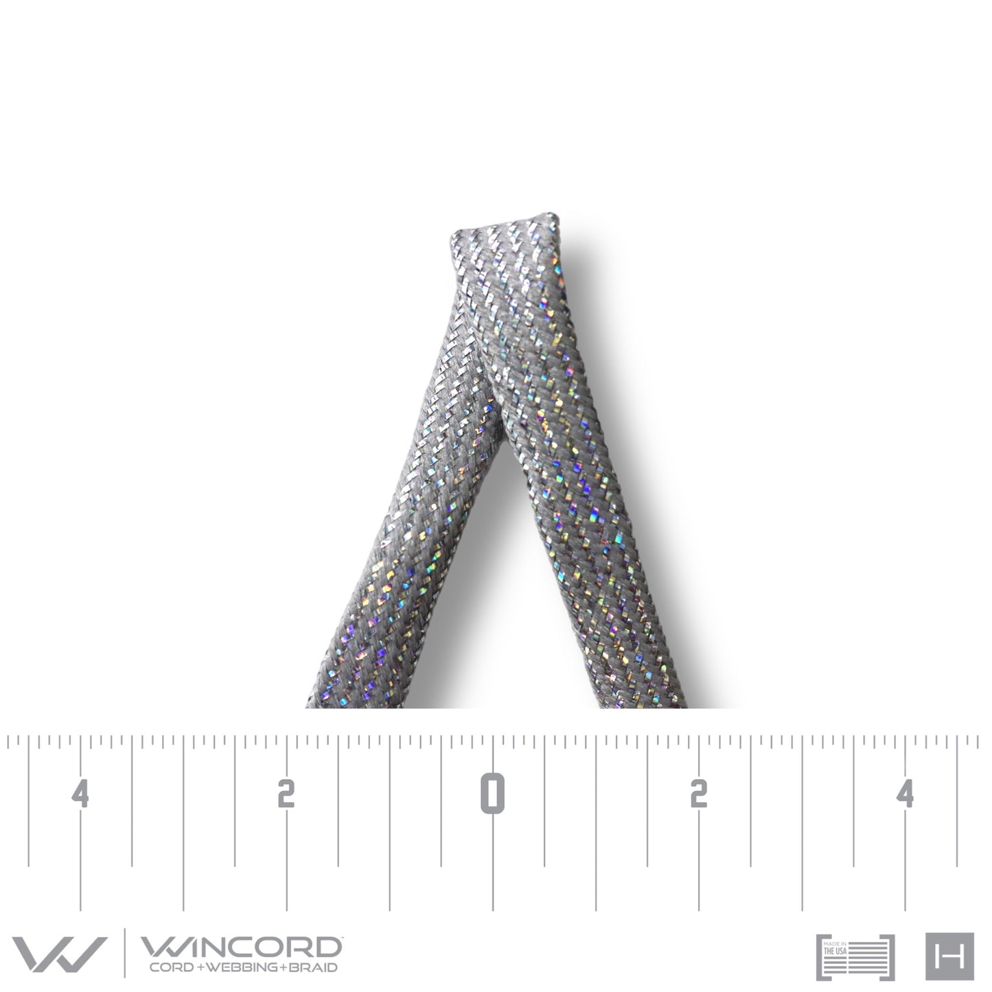 SPARKLE FLAT TUBULAR BRAID | #884 | SILVER