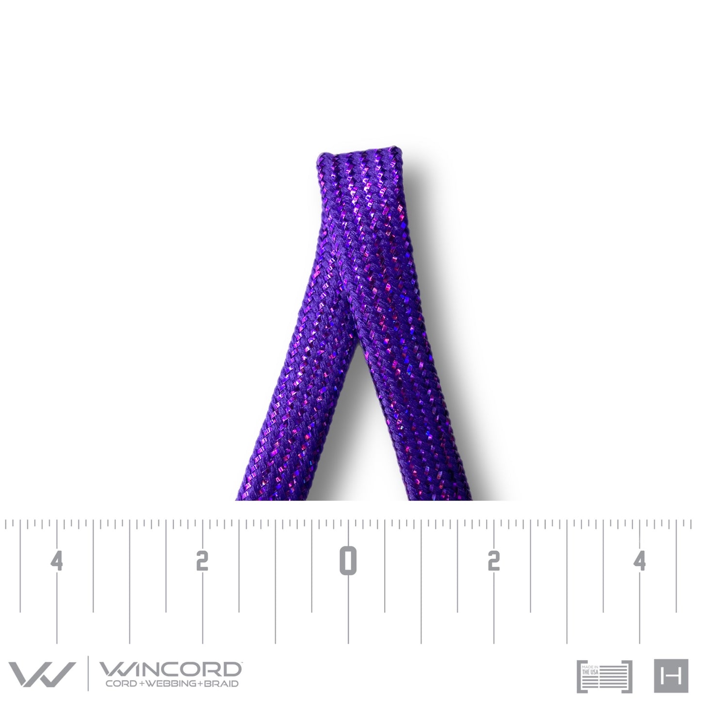 SPARKLE FLAT TUBULAR BRAID | #884 | PURPLE