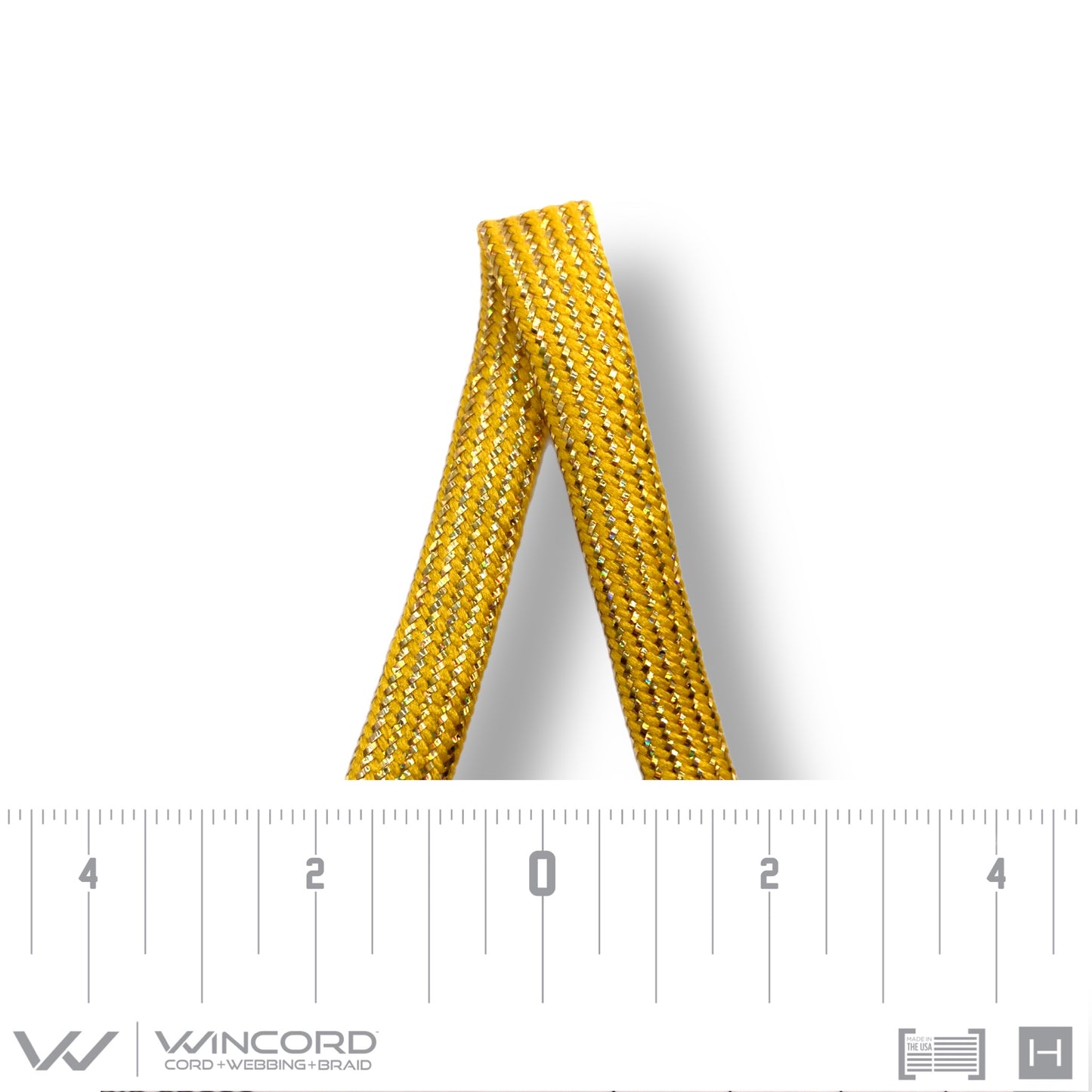 SPARKLE FLAT TUBULAR BRAID | #884 | GOLD