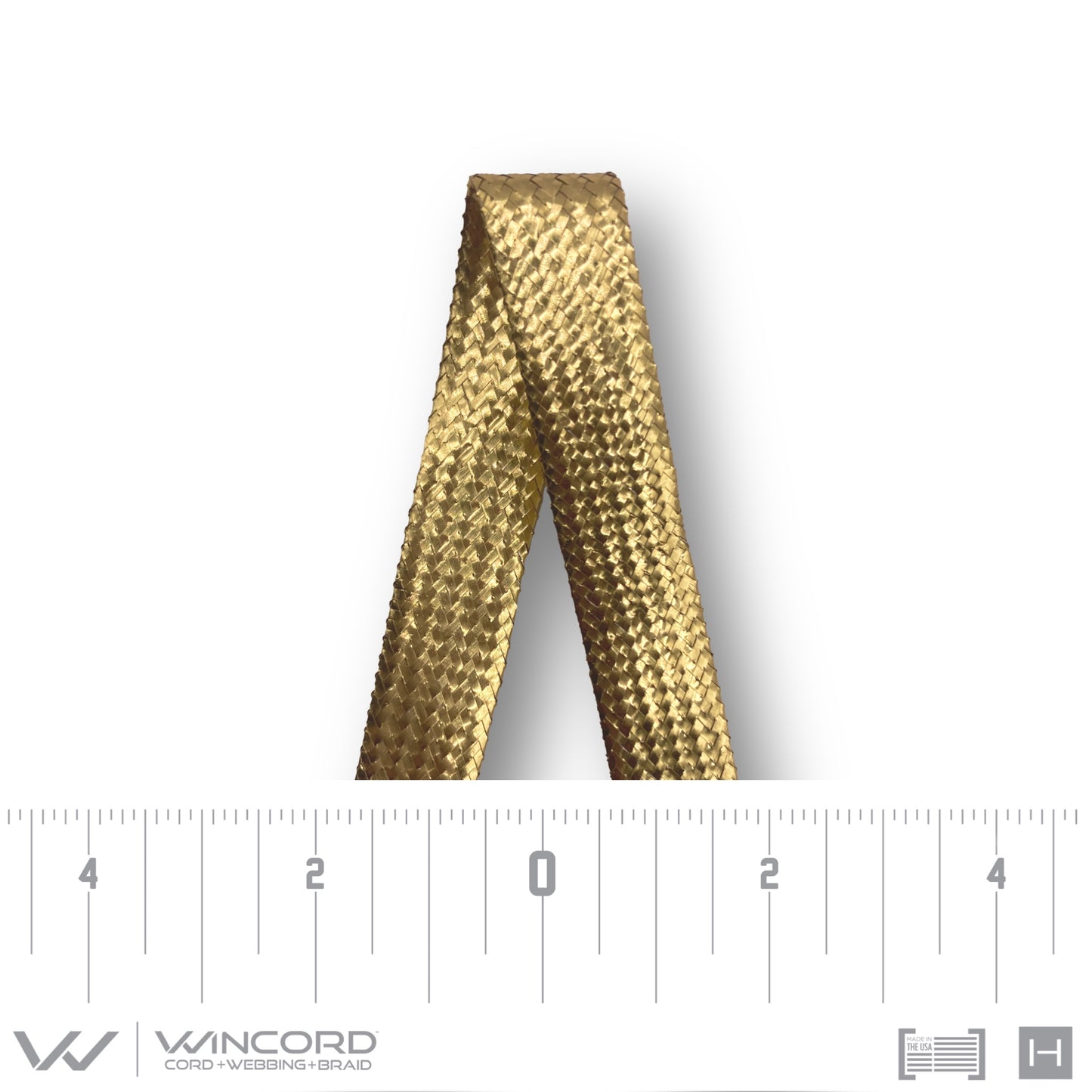 FLAT TUBULAR BRAID | #1077 | METALLIC GOLD