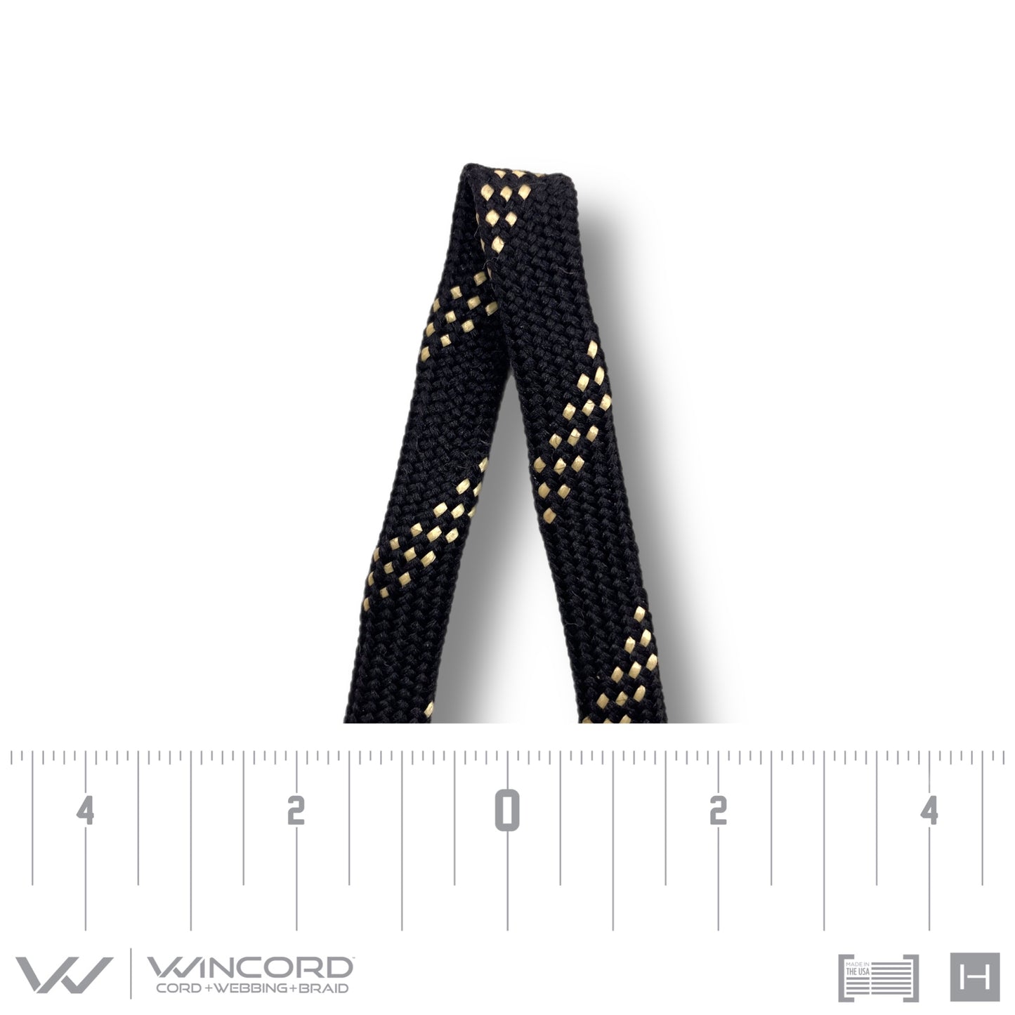 TACTICAL FLAT TUBULAR BRAID | #K45 | BLACK/NATURAL
