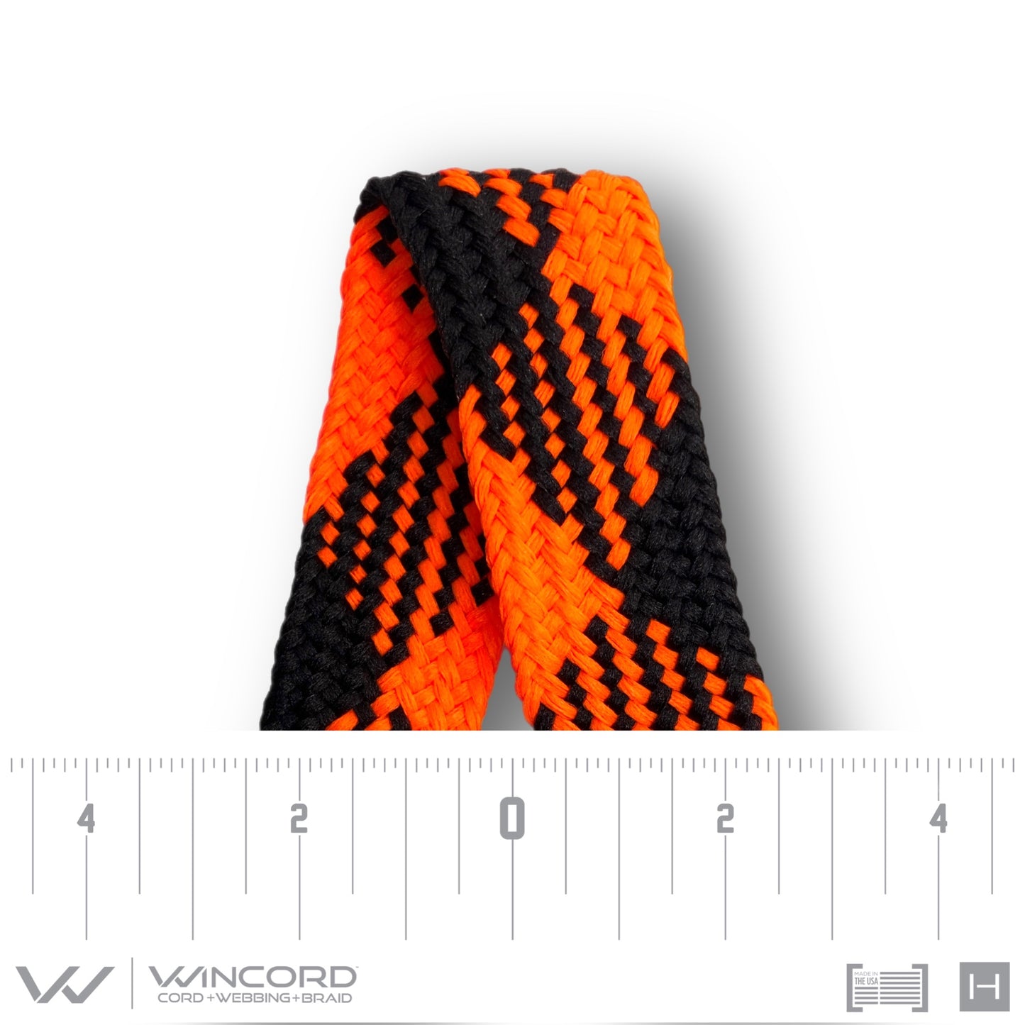 FAT FLAT BRAID | #10073 | BLACK/NEON ORANGE