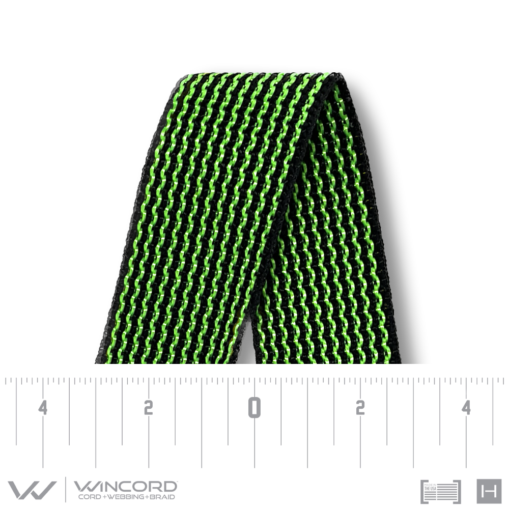 FLAT WOVEN | #3101 | BLACK/NEON GREEN