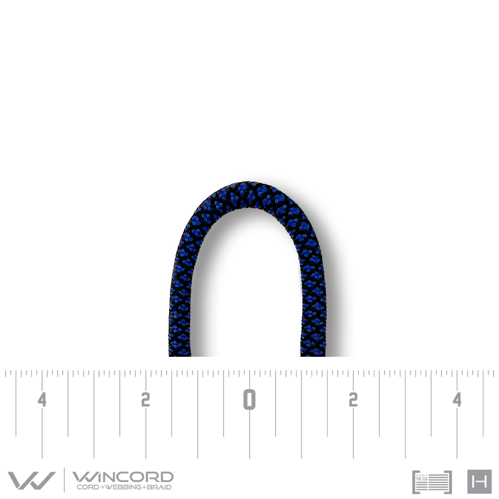 ROUND HONEYCOMB BRAID | #247 | ROYAL BLUE/BLACK