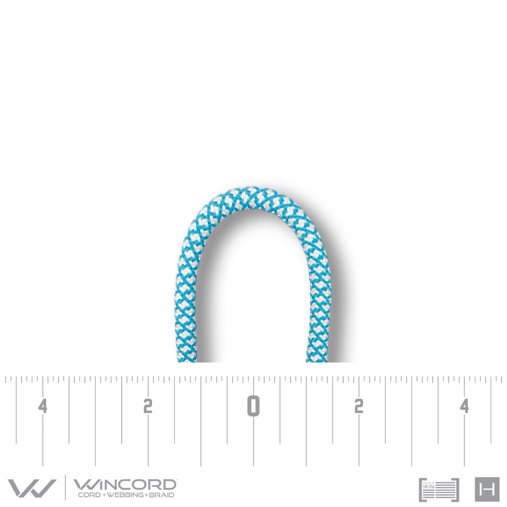 ROUND HONEYCOMB BRAID | #247 | WHITE/NEON BLUE