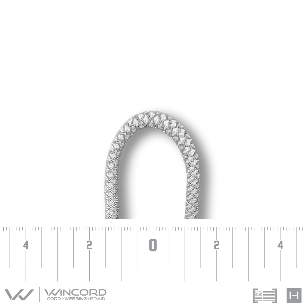 ROUND HONEYCOMB BRAID | #247R | WHITE REFLECTIVE