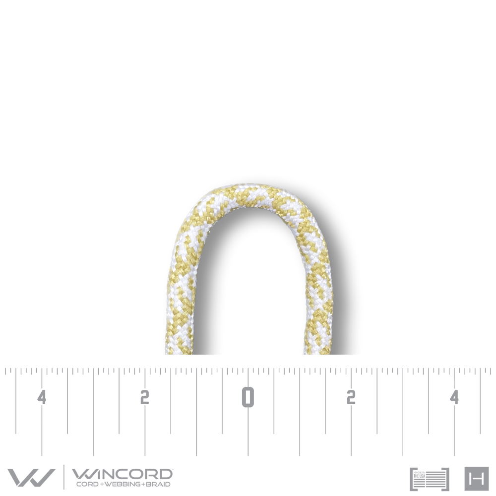 ROUND HOUNDSTOOTH BRAID | #248 | VEGAS GOLD/WHITE