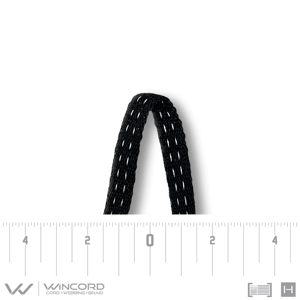 FLAT REFLECTIVE BRAID | #P204 | BLACK