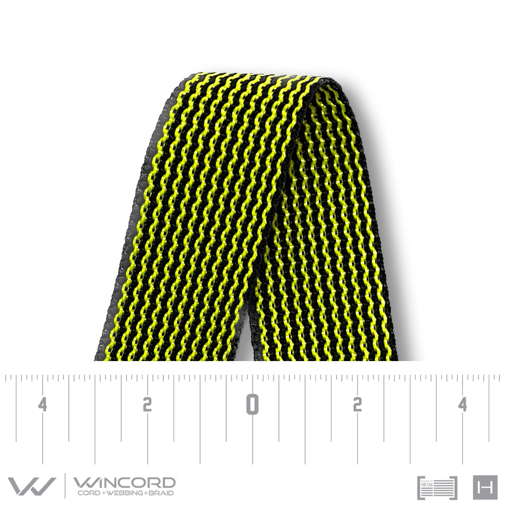FLAT WOVEN | #3101 | BLACK/NEON YELLOW