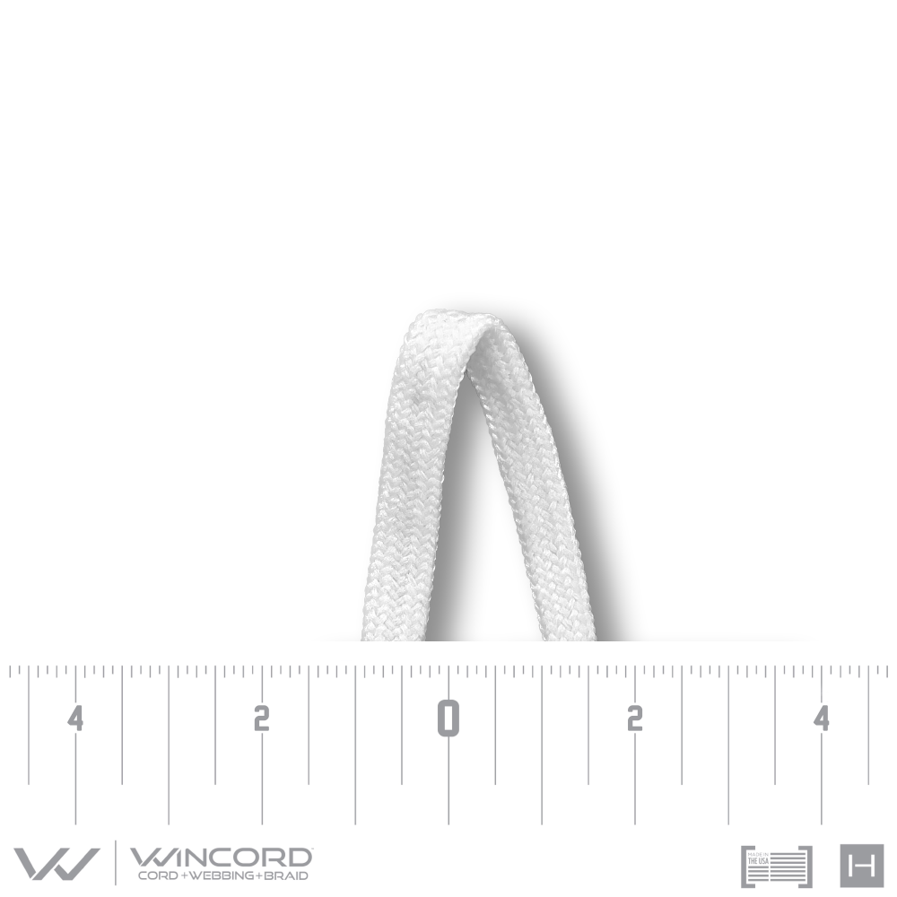 FLAT TUBULAR BRAID | #3228 | WHITE