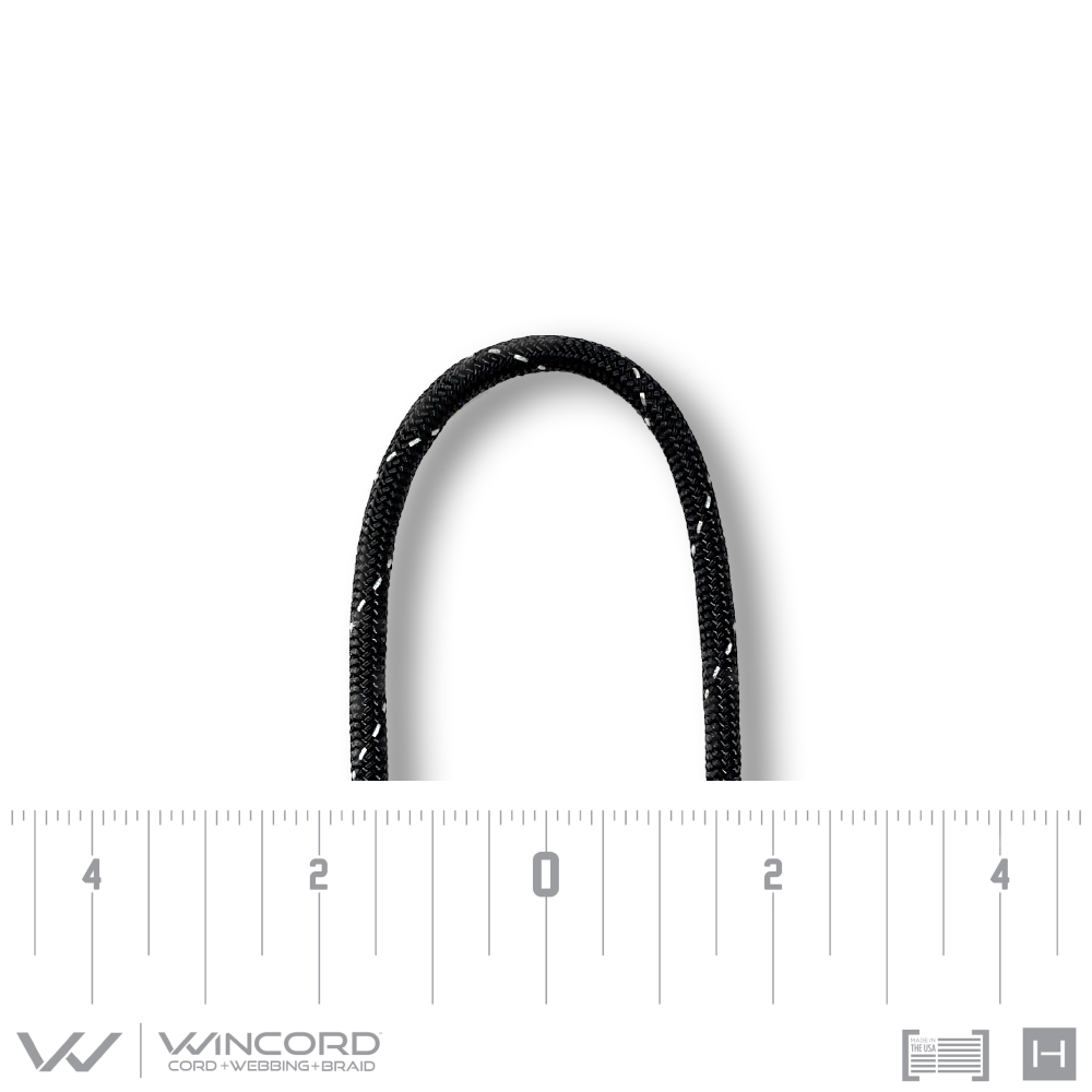 550 PARACORD | #550 | BLACK REFLECTIVE