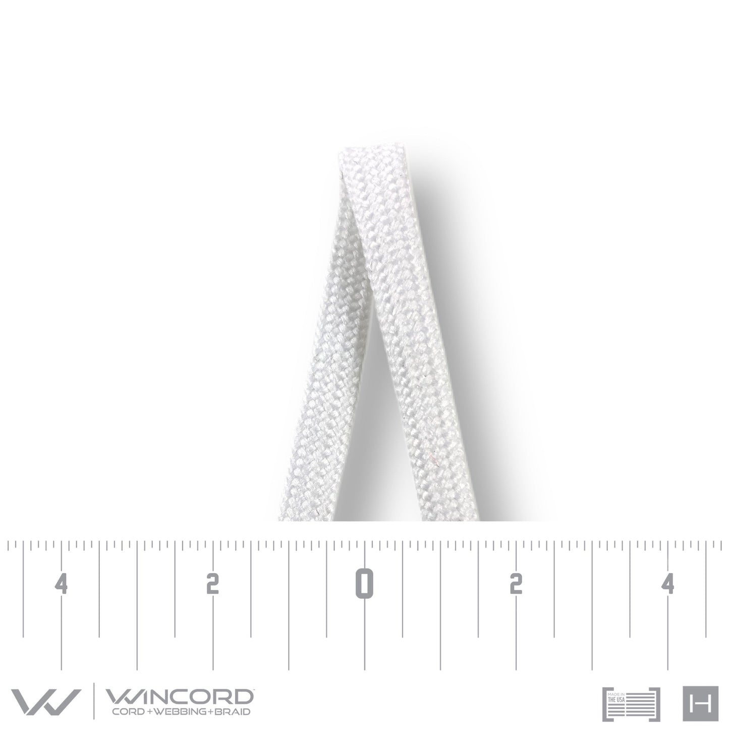 FLAT TUBULAR BRAID | #1075 | WHITE