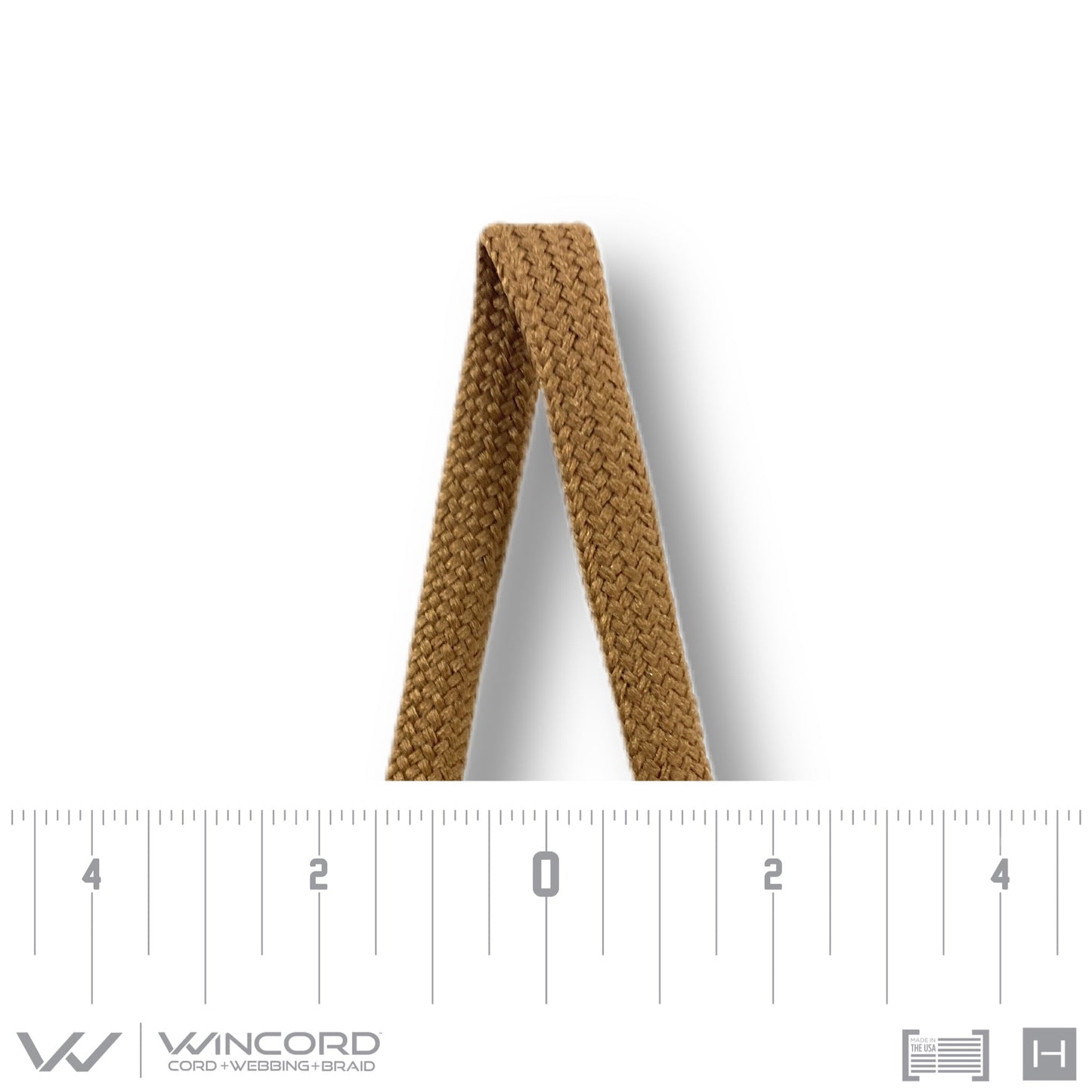 FLAT TUBULAR BRAID | #1075 | DARK TAN