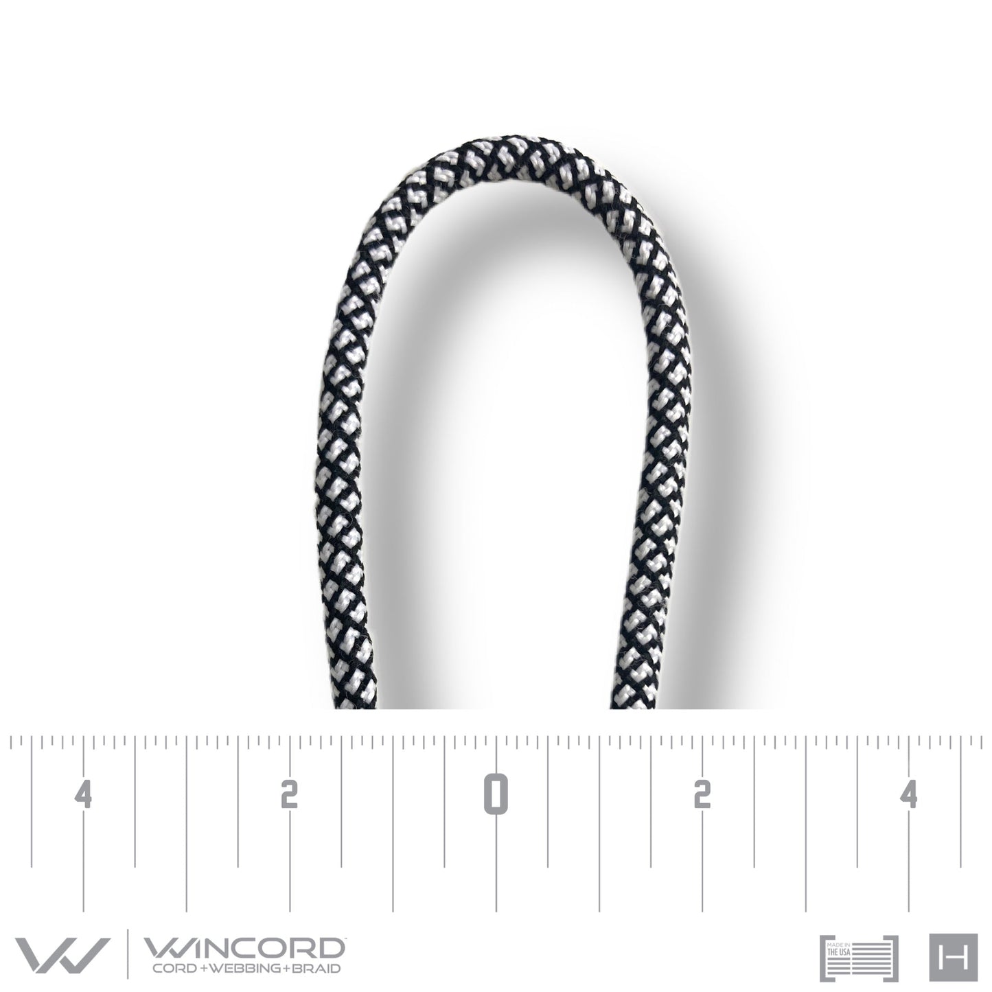 ROUND HONEYCOMB BRAID | #247 | BLACK/WHITE