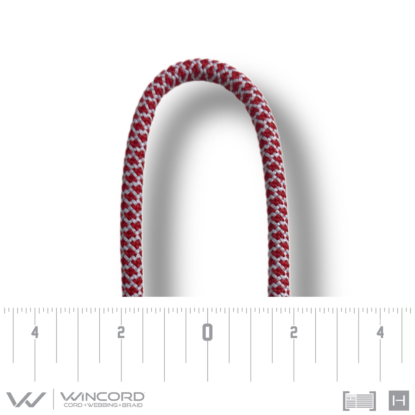 ROUND HONEYCOMB BRAID | #247 | RED/SILVER