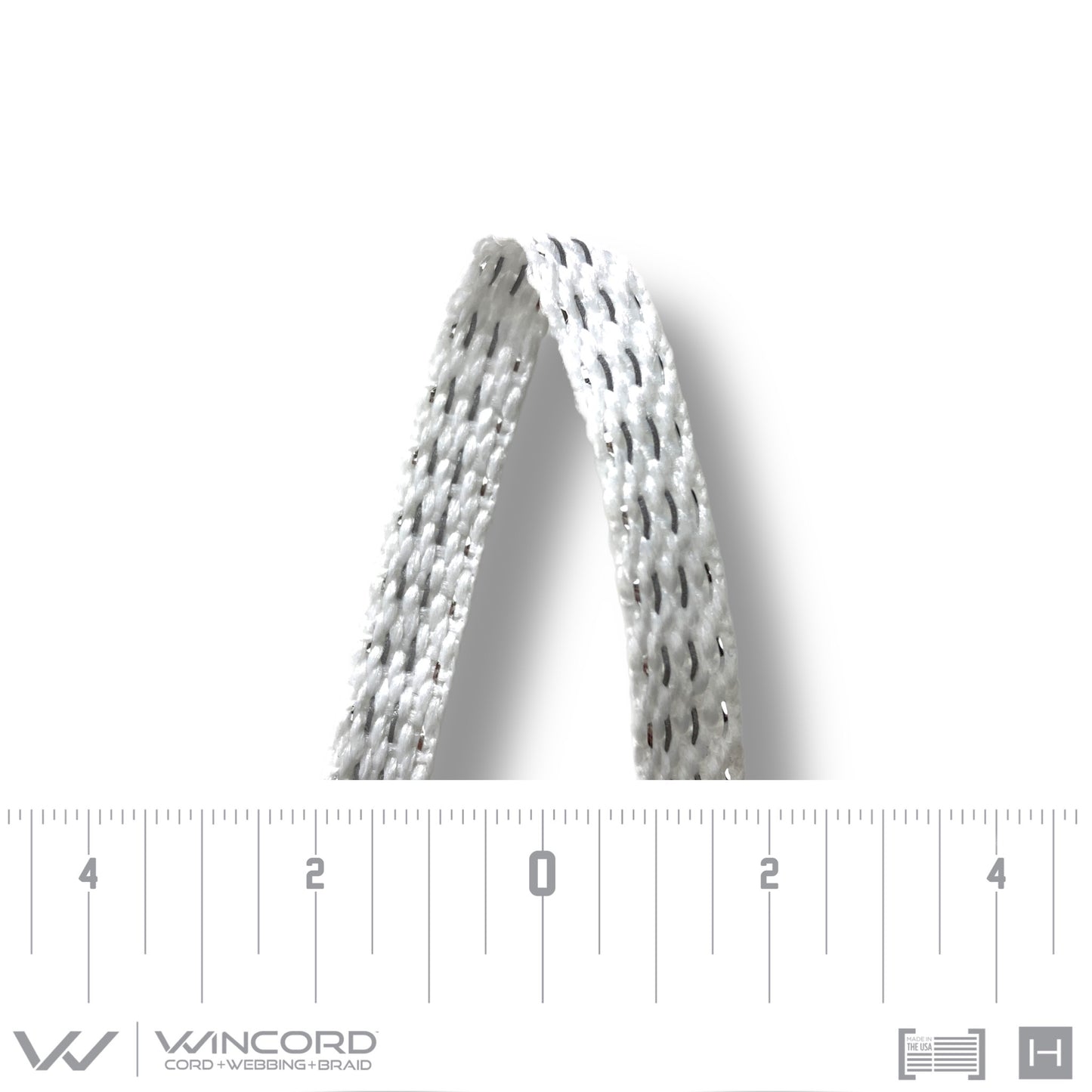 ALL-PRO® REFLECTIVE METALLIC FLAT BRAID | #1017RM | WHITE
