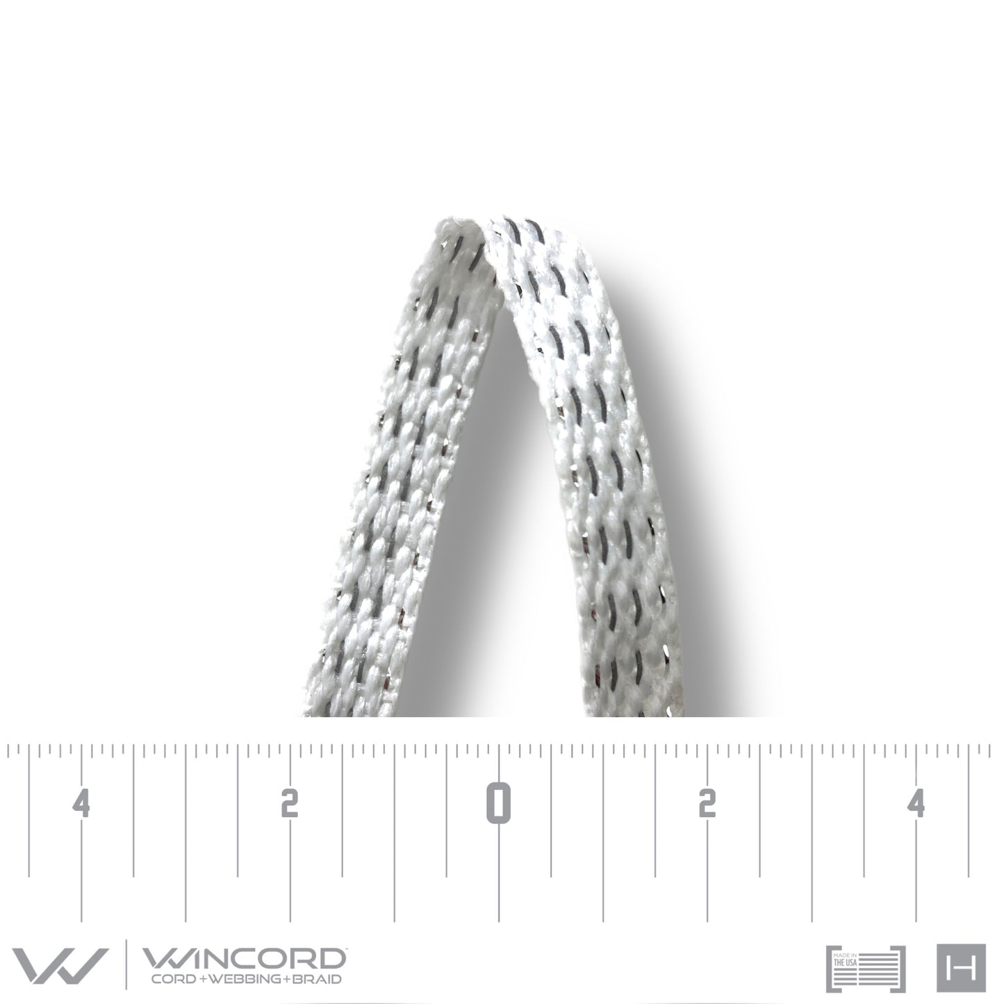 ALL-PRO® REFLECTIVE METALLIC FLAT BRAID | #1017RM | WHITE