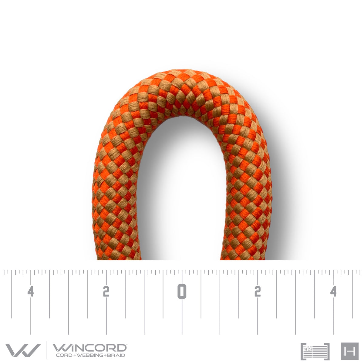 Checkerboard Rope LEAD ROPE LARGE | #1058 | BURNT ORANGE/BUBBA BROWN CHECKERBOARD – Wincord