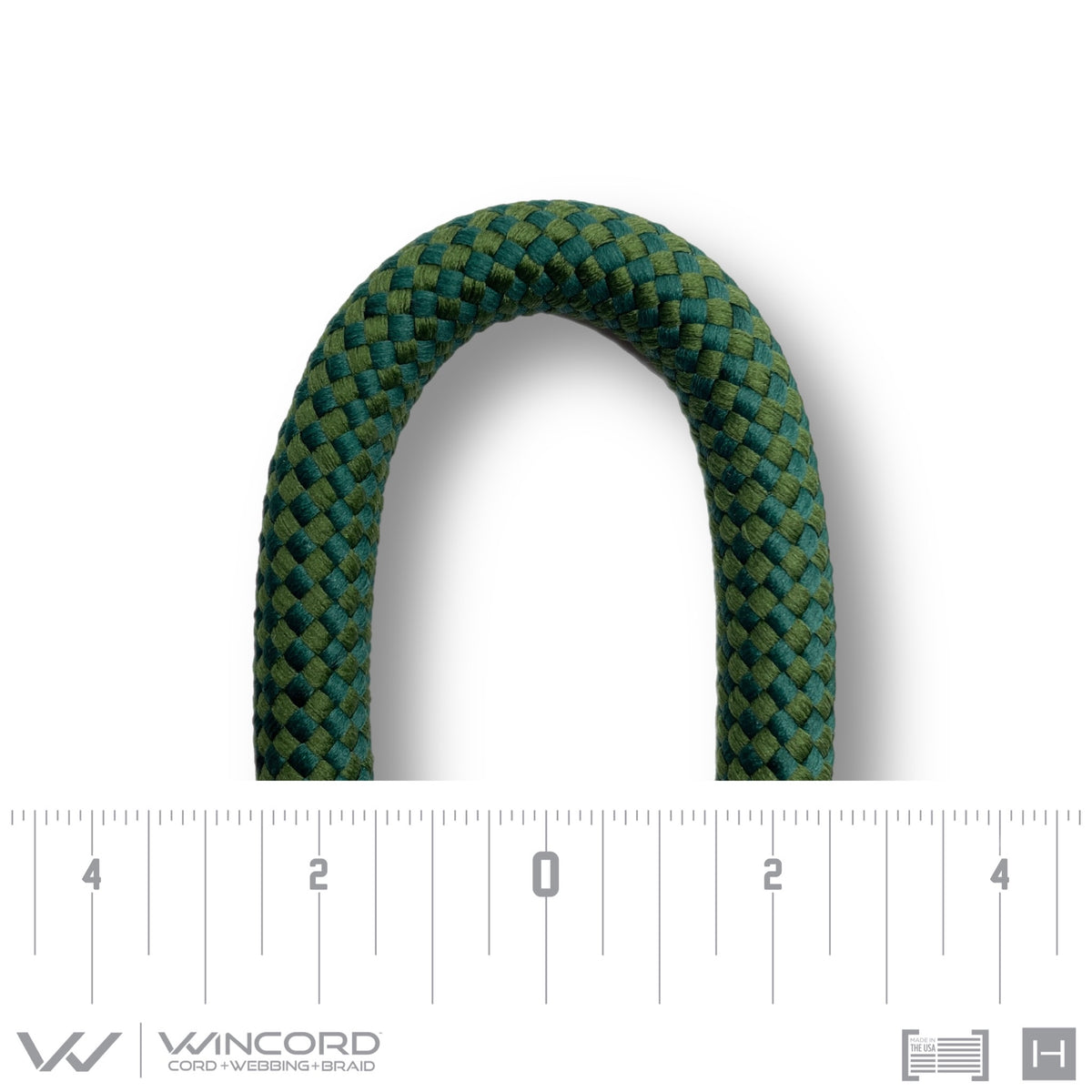 Checkerboard Rope LEAD ROPE LARGE | #1058 | MOSS/HUNTER GREEN CHECKERBOARD – Wincord