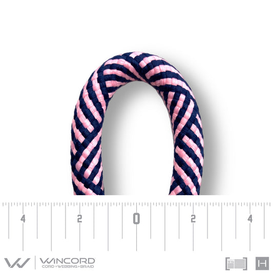 LEAD ROPE LARGE | #1058 | PRESLEY PINK/NAVY ZEBRA