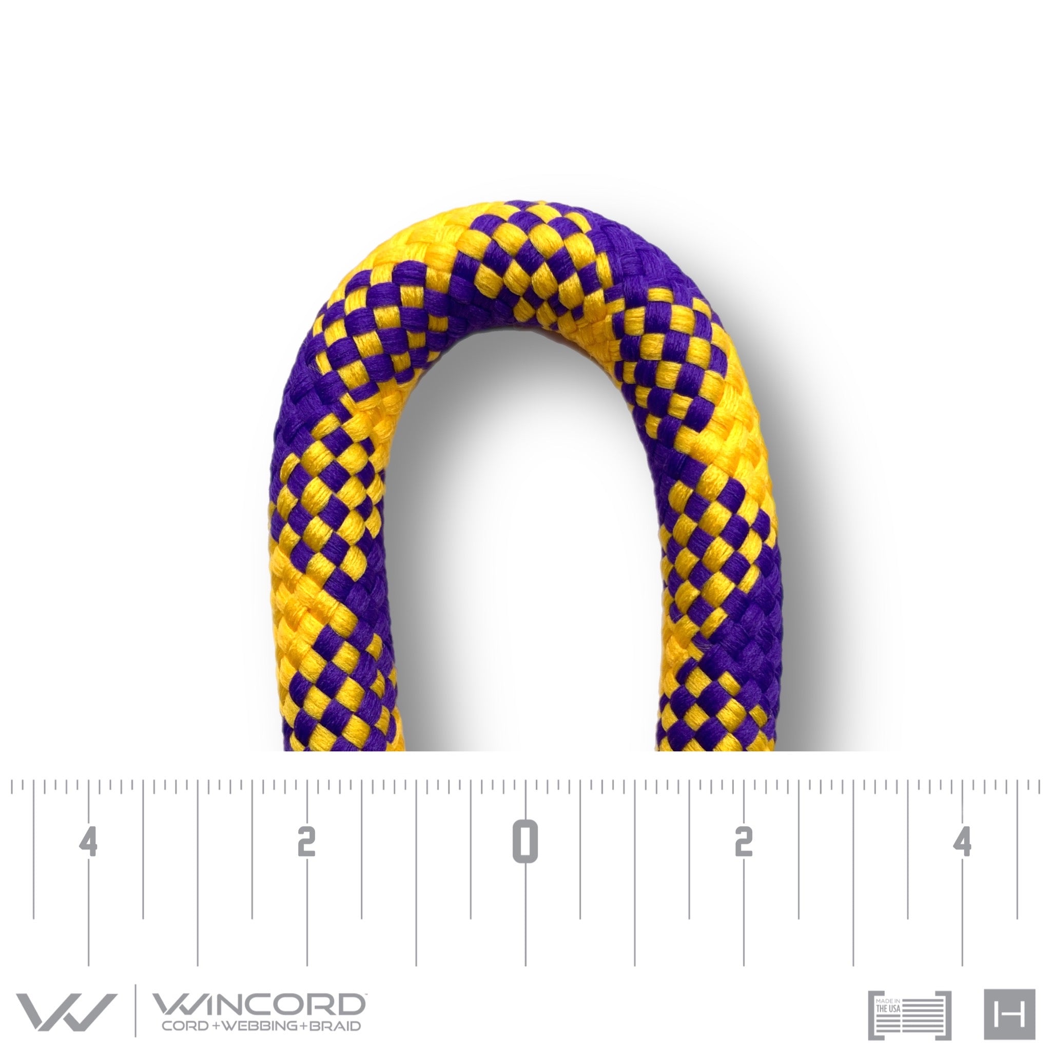 Plaid Rope LEAD ROPE LARGE | #1058 | PURPLE/GOLD PLAID – Wincord