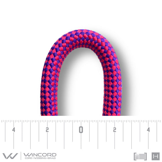 LEAD ROPE LARGE | #1058 | PURPLE/NEON PINK CHECKERBOARD