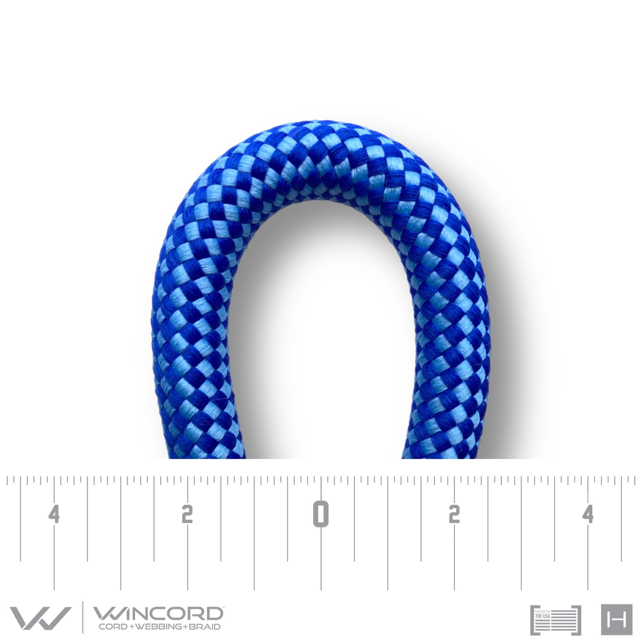 Checkerboard Rope LEAD ROPE LARGE | #1058 | ROYAL BLUE/CAROLINA BLUE CHECKERBOARD – Wincord