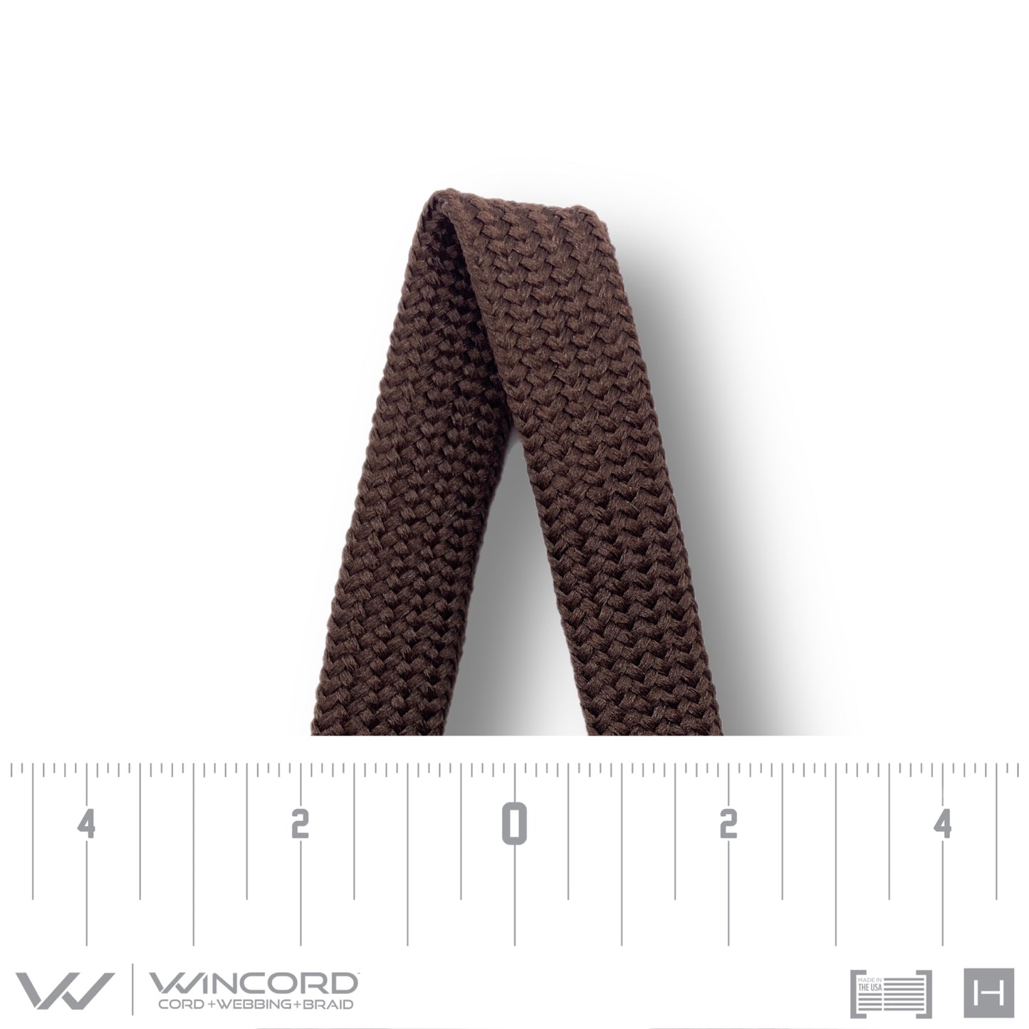FLAT TUBULAR BRAID | #1077 | BROWN