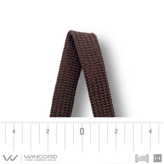 FLAT TUBULAR BRAID | #1077 | BROWN