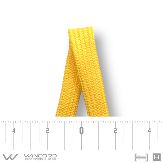 FLAT TUBULAR BRAID | #1077 | CANARY YELLOW