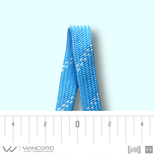 FLAT TUBULAR BRAID | #1077 | CAROLINA BLUE/2 WHITE