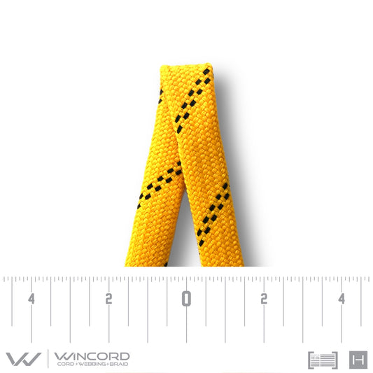 FLAT TUBULAR BRAID | #1077 | GOLD/2 BLACK