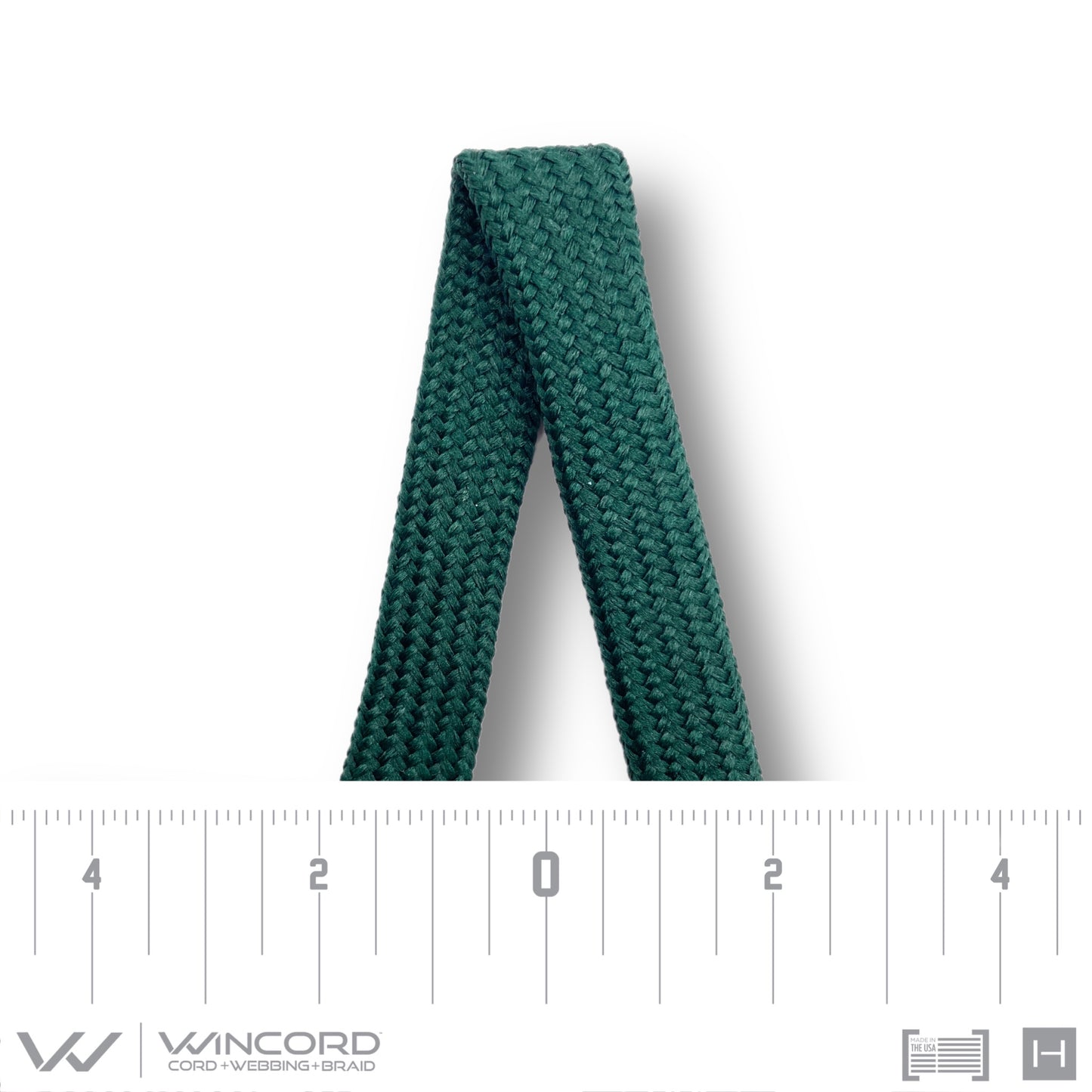 FLAT TUBULAR BRAID | #1077 | HUNTER GREEN