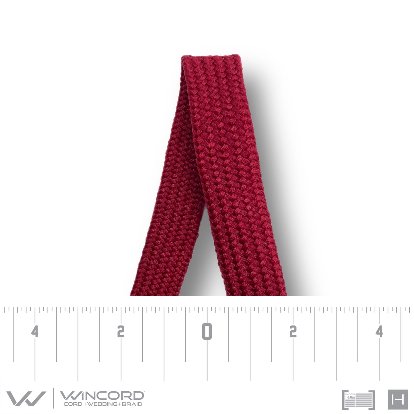 FLAT TUBULAR BRAID | #1077 | MAROON