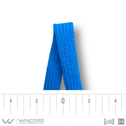 FLAT TUBULAR BRAID | #1077 | NEON BLUE