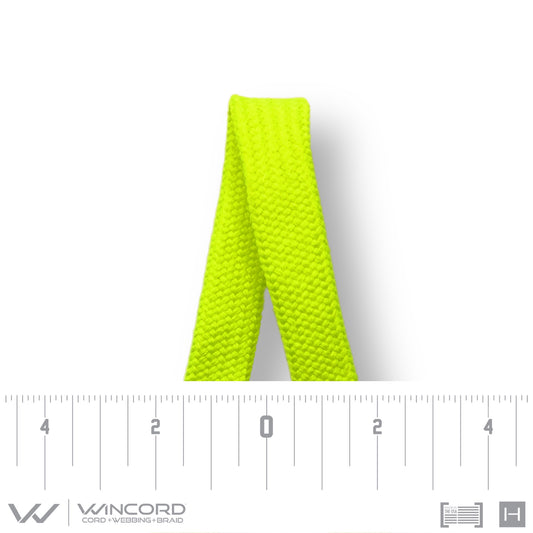 FLAT TUBULAR BRAID | #1077 | NEON YELLOW