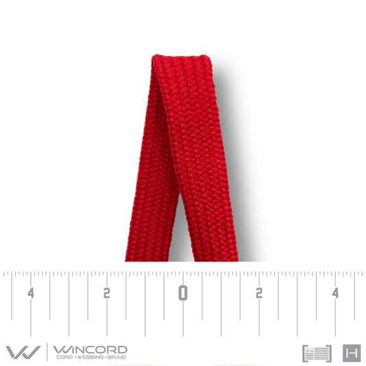 FLAT TUBULAR BRAID | #1077 | RED