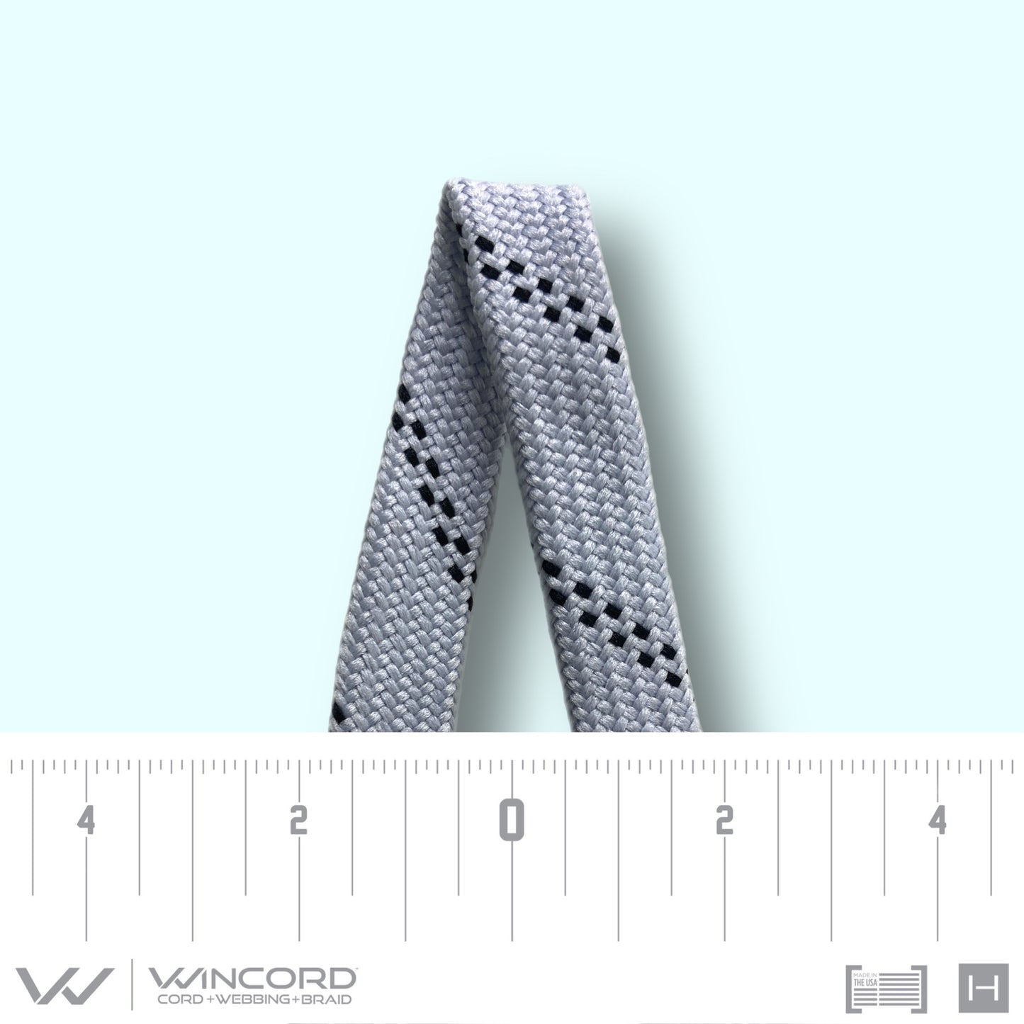 FLAT TUBULAR BRAID | #1077 | SILVER/2 BLACK